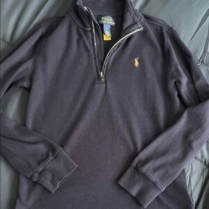 Polo by Ralph Lauren kids Navy Quarter-Zip Sweater